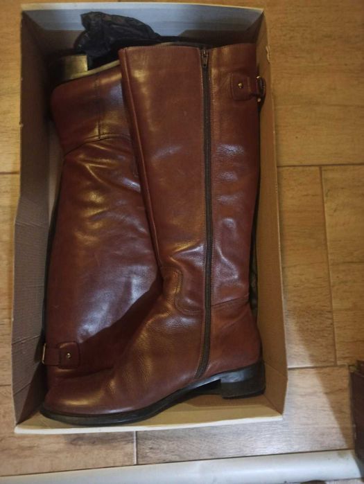 Дамски зимни кожени ботуши размер 41