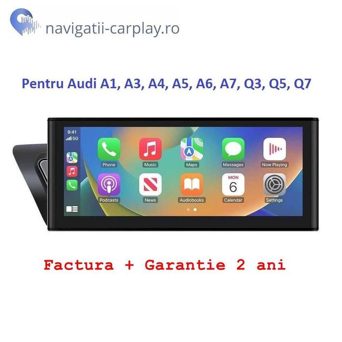 Ecran tableta CarPlay / Android Auto - Audi A1, A3, A4, A5, A6, A7, Q5