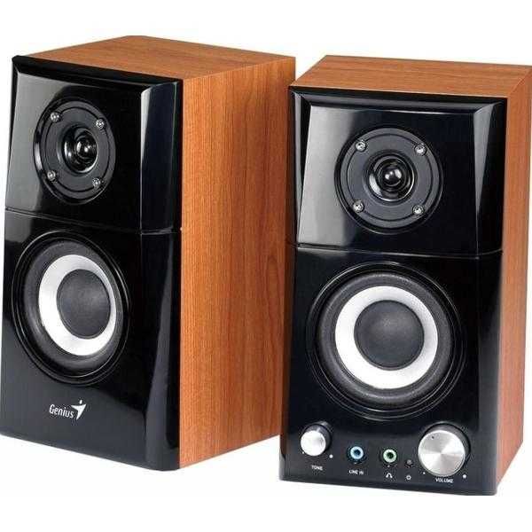 Boxe Genius SP-HF500A II, 2.0, 16 W, incinta lemn (Black-Cherry Wood)
