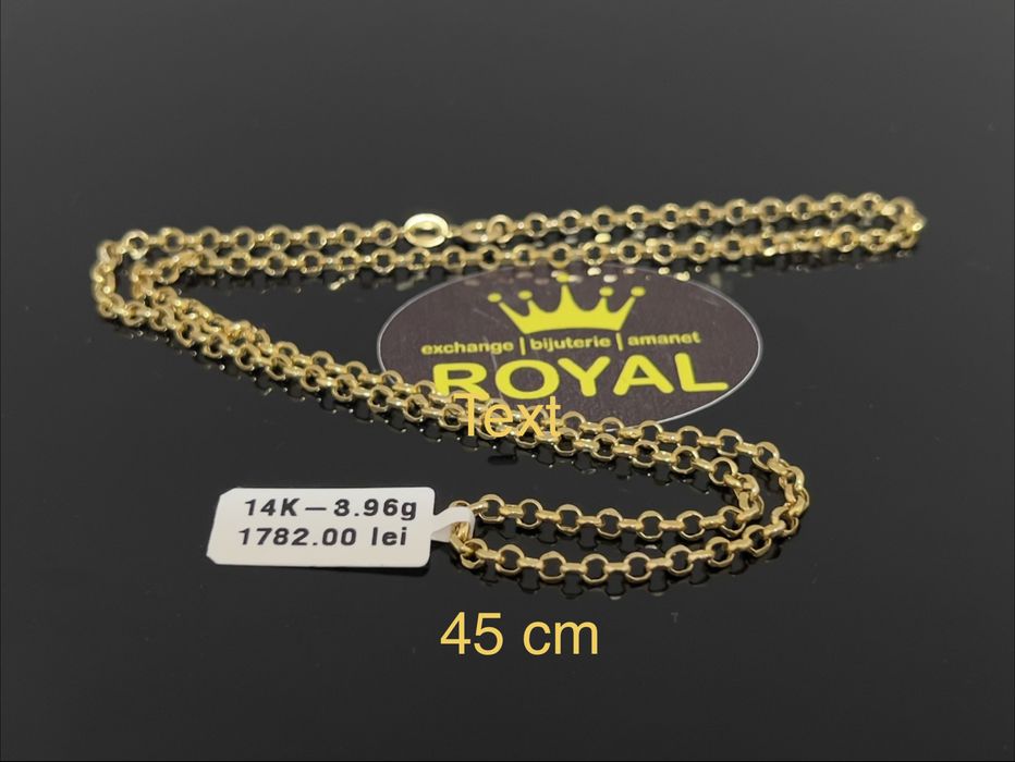 Bijuteria Royal CB : Lant aur 14K 585  3,96 gr
