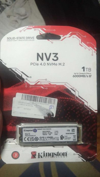 SSD Kingston NV3 1TB PCIe 4.0 NVMe M.2 [NOU] [Sigilat]