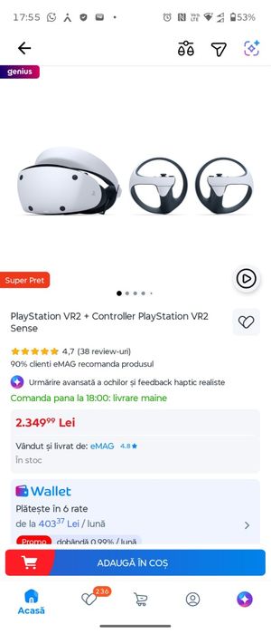 Vand PS5 VR2 nou factura si garantie