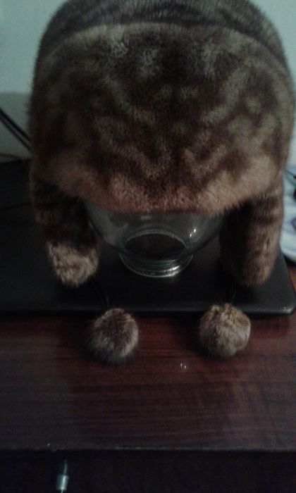 Шапка - ушанка норковая. Эксклюзивная коллекция. Россия.