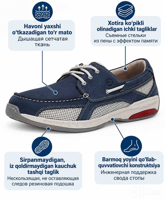 Original Dunham Captain Boat Shoe — erkaklar uchun premium poyabzal
