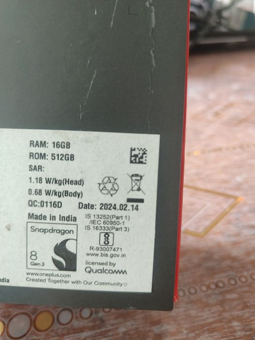 One Plus 12 512g/16gb
