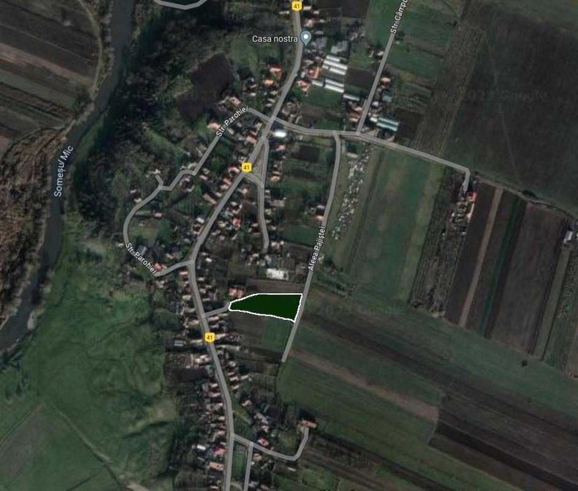 Vand teren intravilan Jucul de SuS – 3754 mp, 2 deschideri, utilități