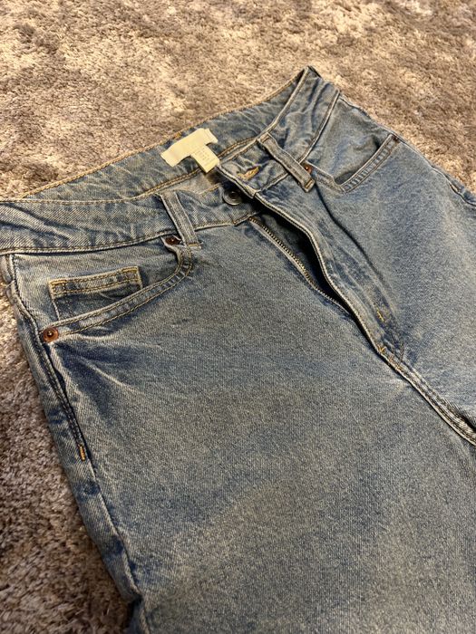 Blugi cu croială slim fit, talie înaltă, până la gleznă