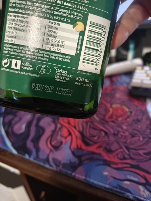 Ulei peste Mollers Tran cu lămâie 500ml SIGILAT