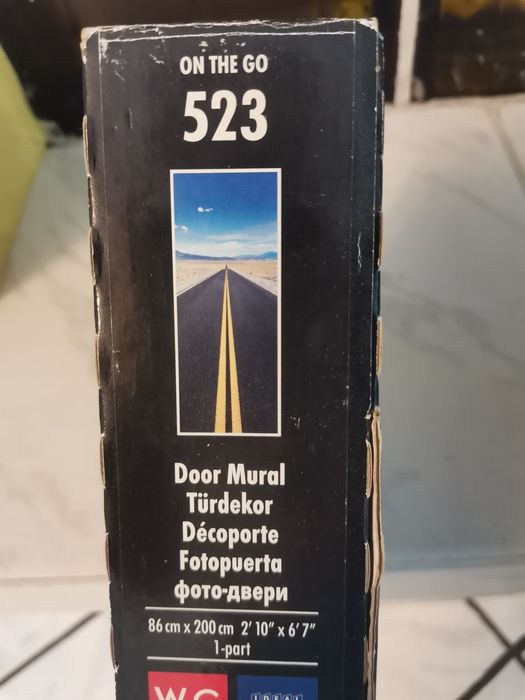 Ново Декоративен стикер за врата, Път, 86 x 20о cm