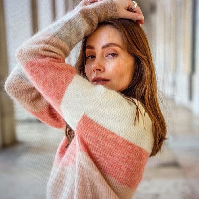 Urban Pioneers пуловер в пастелни цветове вълна и мохер