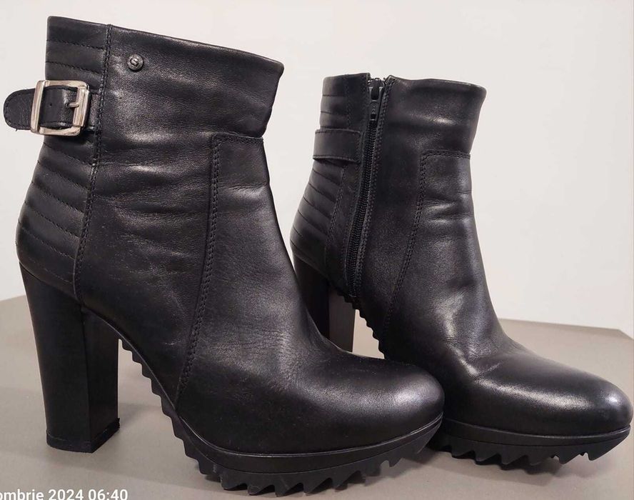 Botine elegante din piele naturală