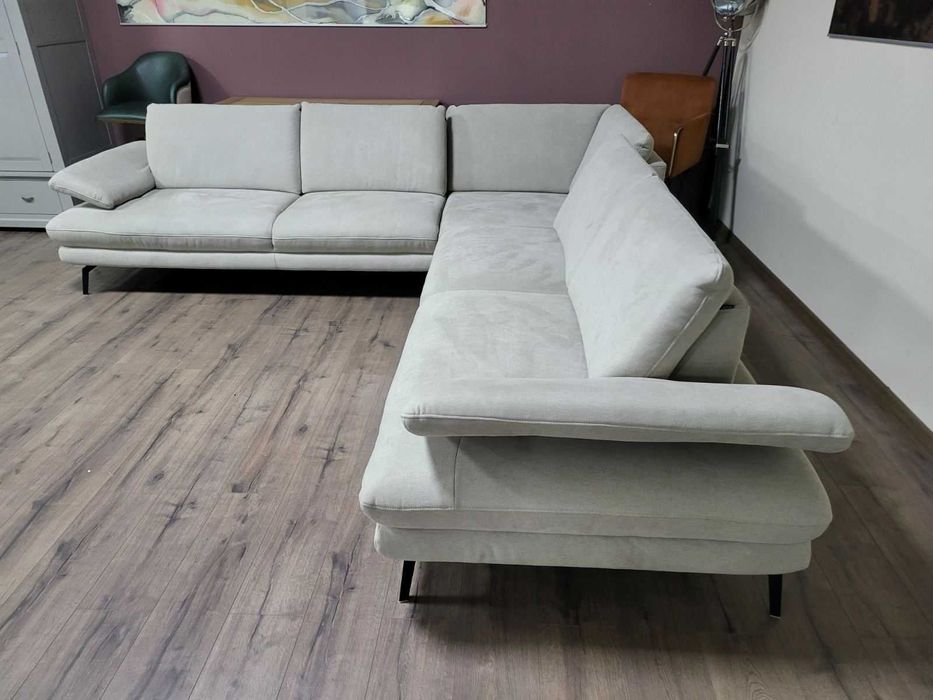 ПРОМОЦИЯ!!! Сиво-бежов ъглов диван от плат Dieter Knoll ZE-EM20075