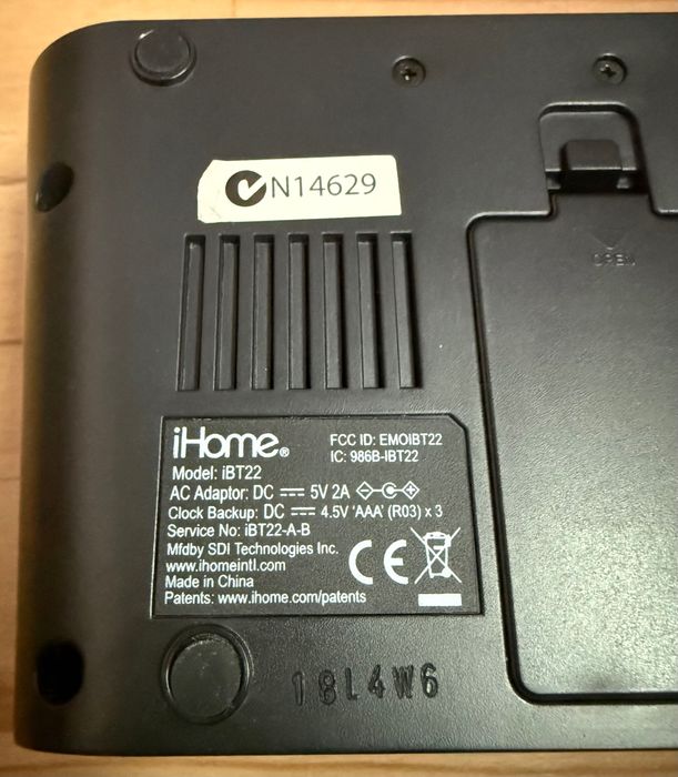 Оригинален Ihome IBT22 Bluetooth Колонка USB Зареждане Двоен Будилник