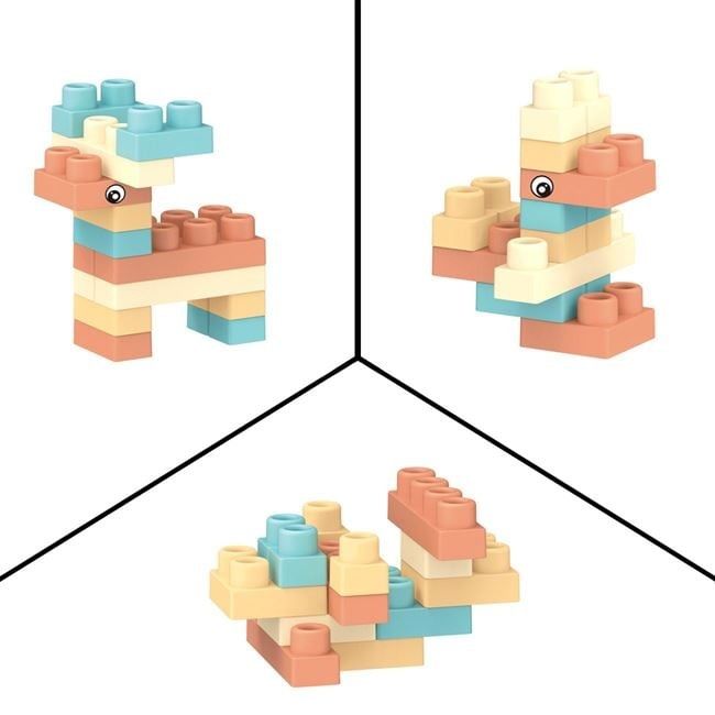 Меки строителни блокчета в кофа - столче