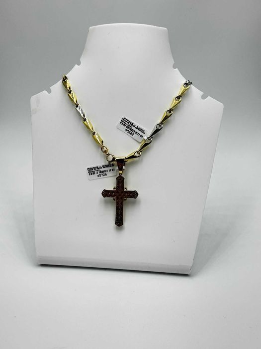 Lant&Cruce Aur 14K / Lant 14.62 Grame / Cruce 6.82 Grame #45602 #45726