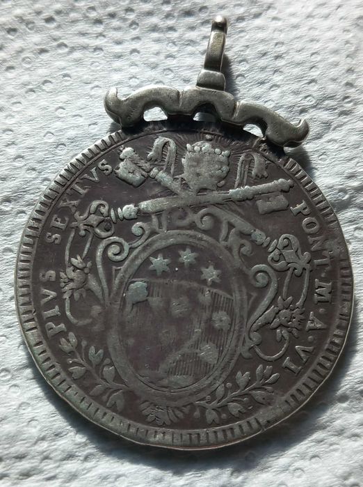 Medalion rar de colectie din argint 29,9g Vatican 1780