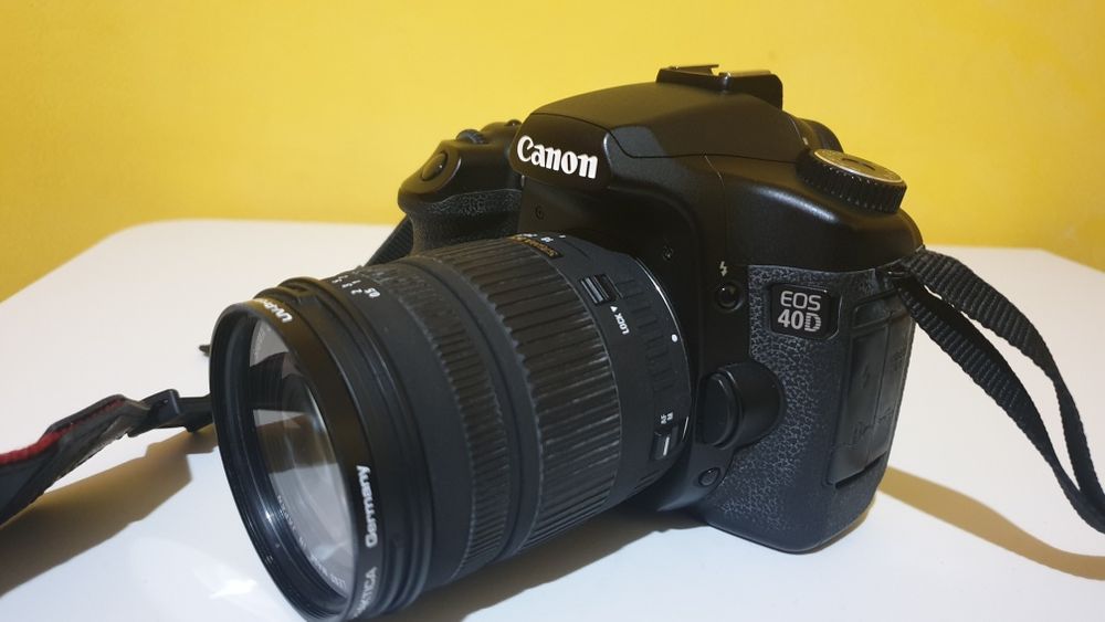 Canon EOS 40d cu obiectiv Sigma 18-125 mm, f 3.5-5.6 DC