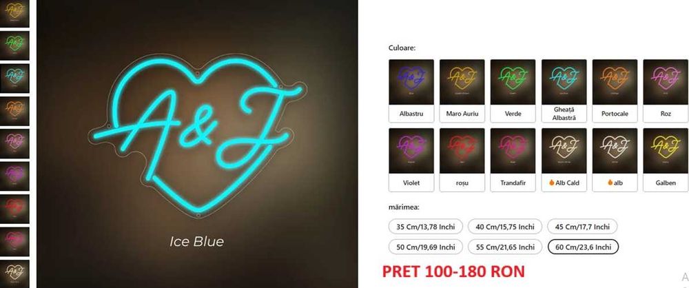 Neon USB Personalizat diferite ocazii, calitativ cu  dimmer la comanda