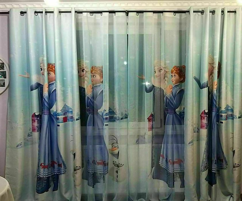 Set perdea cu draperie 2 m sau 4 m lățime 2.50 m înălțime