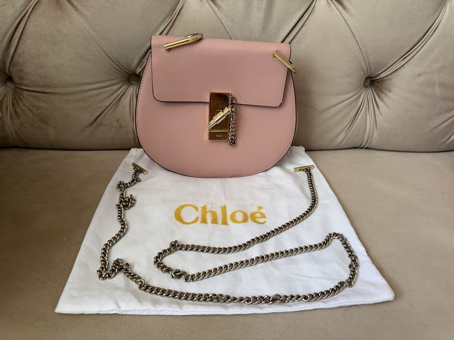 Chloe pink кожанная внутри замша