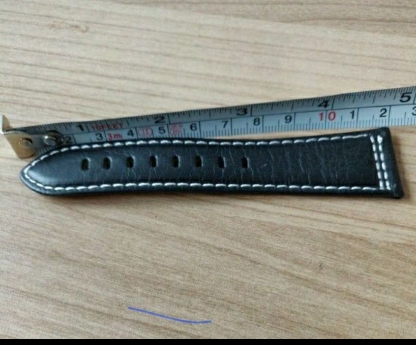 curea neagra piele naturala 24 24mm noua negru