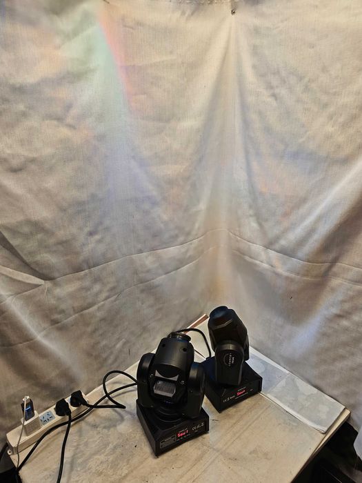 Set 2 Mini Moving Head LED Spot - Proiectoare Lumini Scena, DJ, Party