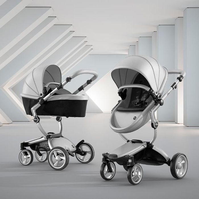 Mima Комбинирана количка 2в1 Xari – Argentо + кошница за новородено!