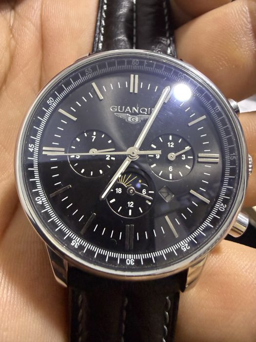 GQ12003  Кварцевый хронограф Guanqin, модель: GQ12003