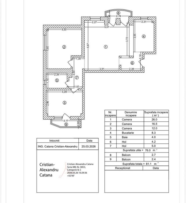 3 Camere ‖  Matei Basarab ‖ Bloc Reabilitat ‖