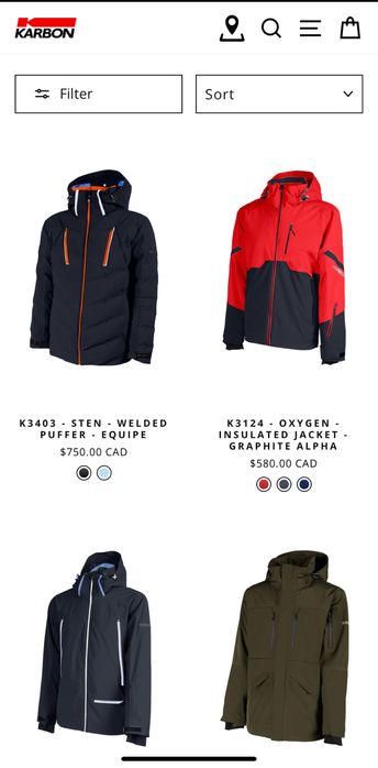 Мъжко ски яке KARBON . Размер S/M