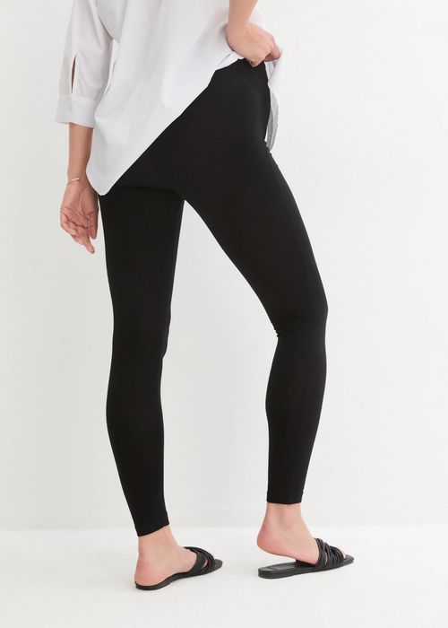 Colanti gravida din bumbac organic/ pantaloni maternitate/ colanți  gravida negri