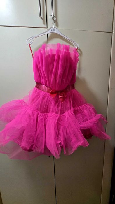 Розова парти рокля