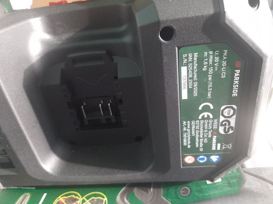 Compresor, pompa aer pe acumulator 20v parkside