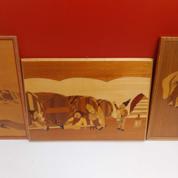 НАЙ ДОБРАТА ОФЕРТА Стари картини ,инкрустация ,дърво "Intarsien Bild"