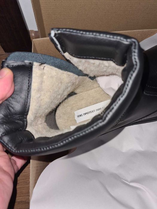 Зимни мъжки кожени боти от естесвена кожа 42 номер