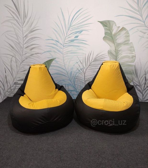 Бескаркасные кресла груши - кресло мешок, бинбэг для дома и офиса.