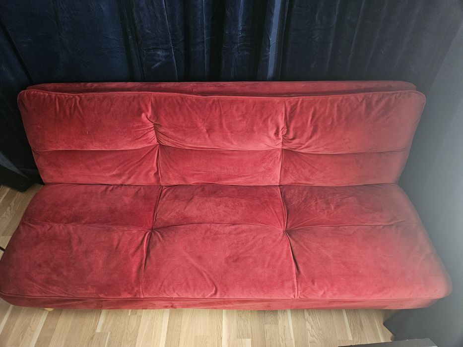 Vand canapea catifea rosu - visiniu