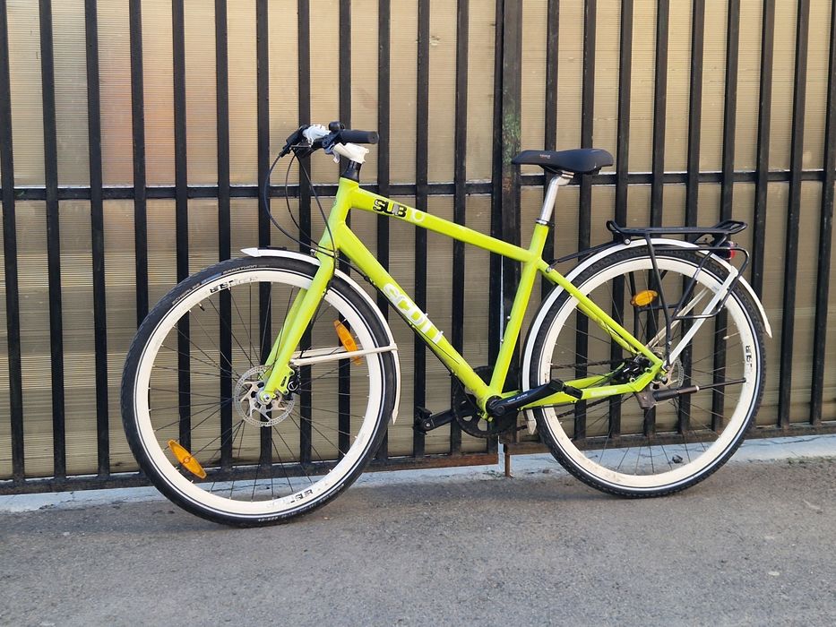 Bicicleta Scott Sub 10 Urban Bike Alfine 8 City Frâne hidraulice Cadru Alu marine L