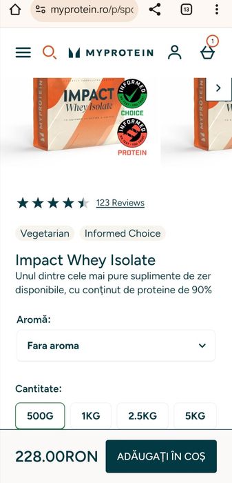 Proteina fara aroma