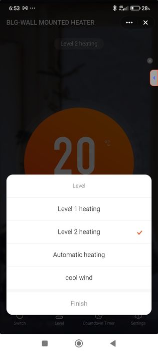 Aeroterma de perete wi-fi