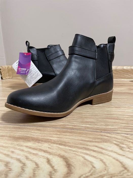 Черни есенни кожени боти