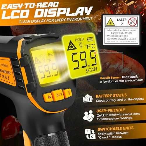 IR термометър -50°C до 600°C лазерен