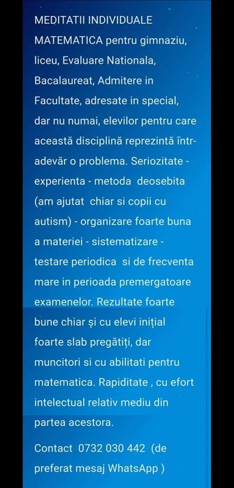 Meditatii individuale matematica