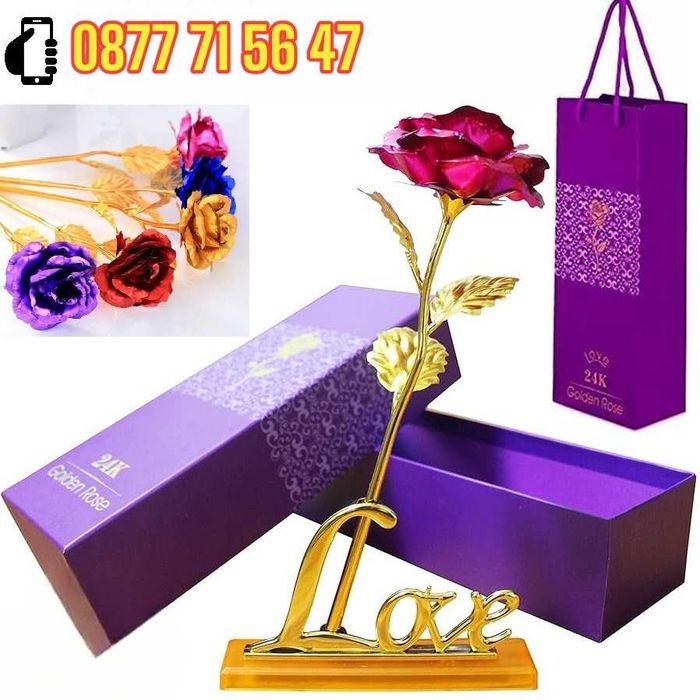 Мече от рози 20см 25см 40см мечета от рози в Кутия с Панделка 6 цвята!