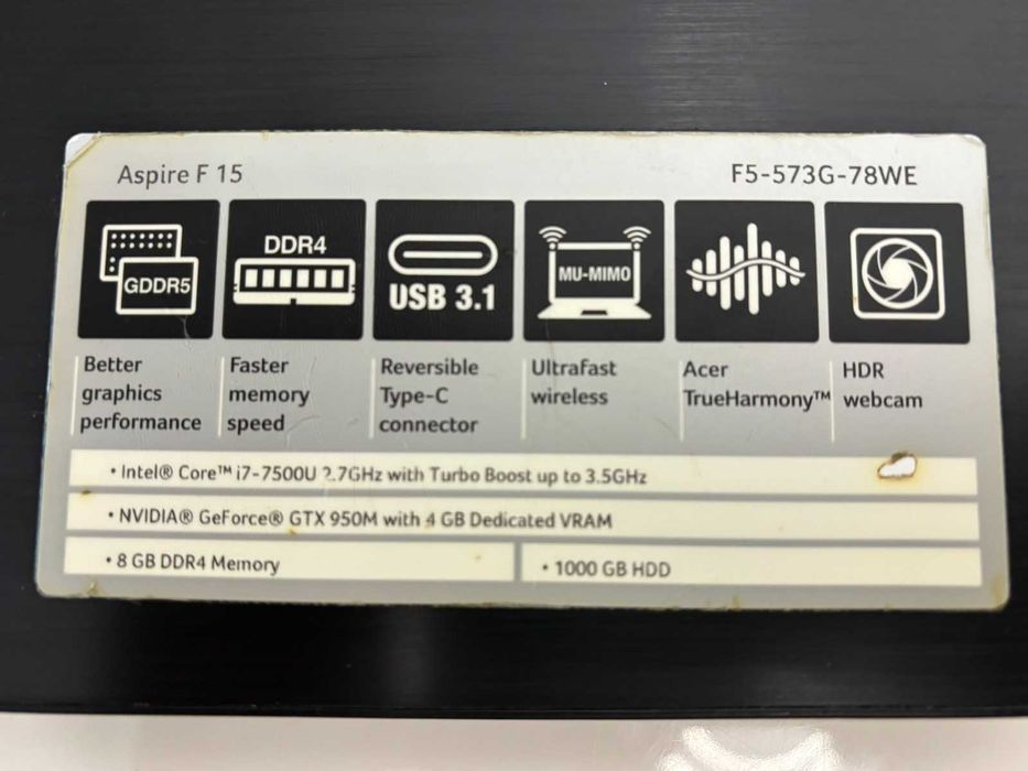 Лаптоп ACER Aspire F5-573G
