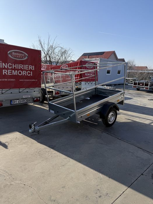 Remorca auto cu prelata 200x108x110 mono ax 750kg gri/albastru