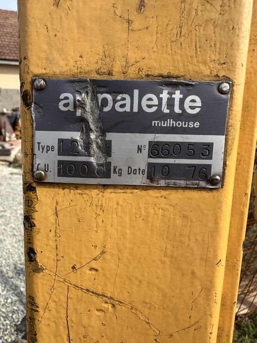 Transpalet , marca Anpalette fabricat în Mulhouse 1000kg