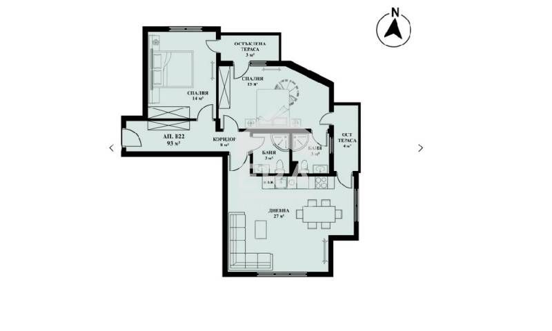 Продава се Тристаен апартамент в София, Люлин 5 - 113 кв.м за 902 €/кв.м - Снимка #1