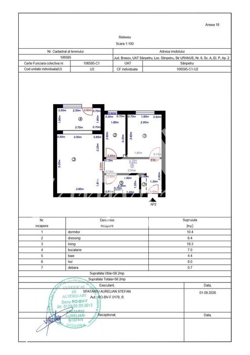 Apartament 2 camere cu grădină proprie de 60 mp – Sânpetru Residence