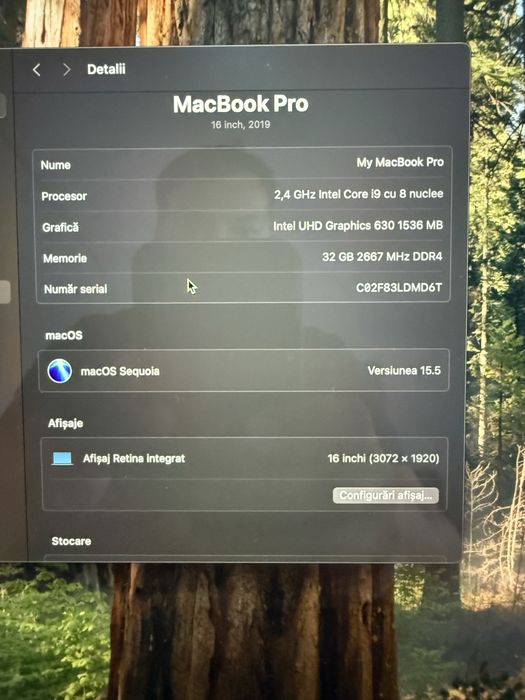 Macbook Pro, 16 inch, utilizat 3 luni